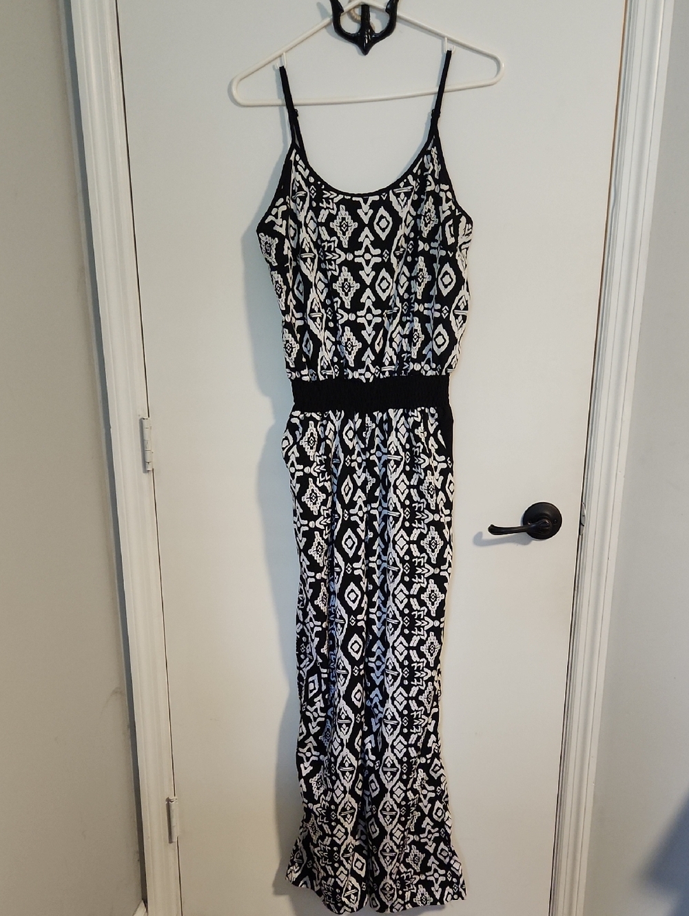 BONGO Black & White Printed Sleeveless Pants Jumpsuit